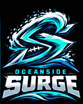 Oceanside Surge vertical identity
